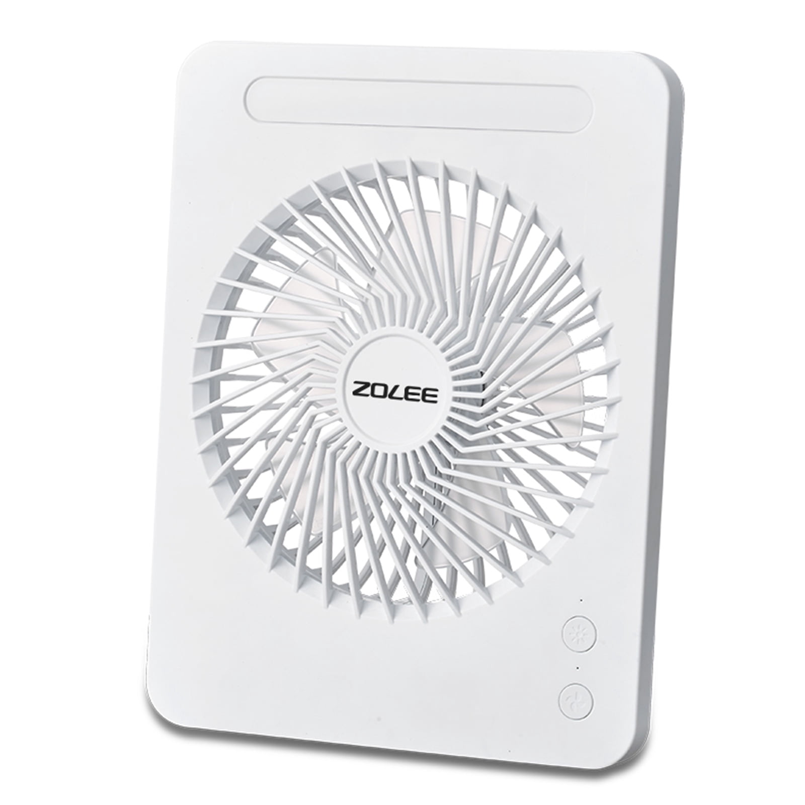EXCIXING USB Rechargeable Portable Fan with LED Lamp 3 Speed 2400mAh Electric Fan