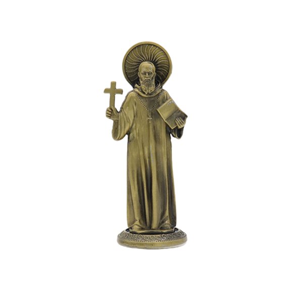 EXCIXING Vintage Standing Maria Sculpture Metal Religious Figurine Christian Home Accent