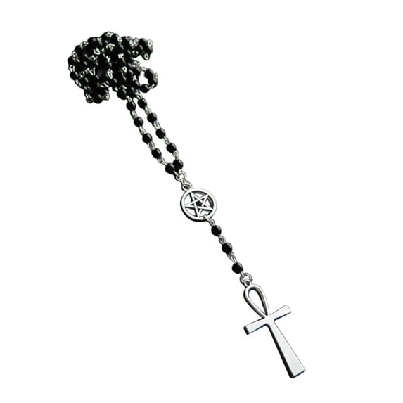 EXCIXING Y2K Cross Star Pendant Necklace Women Fashion Egirl Punk Clavicle Chain