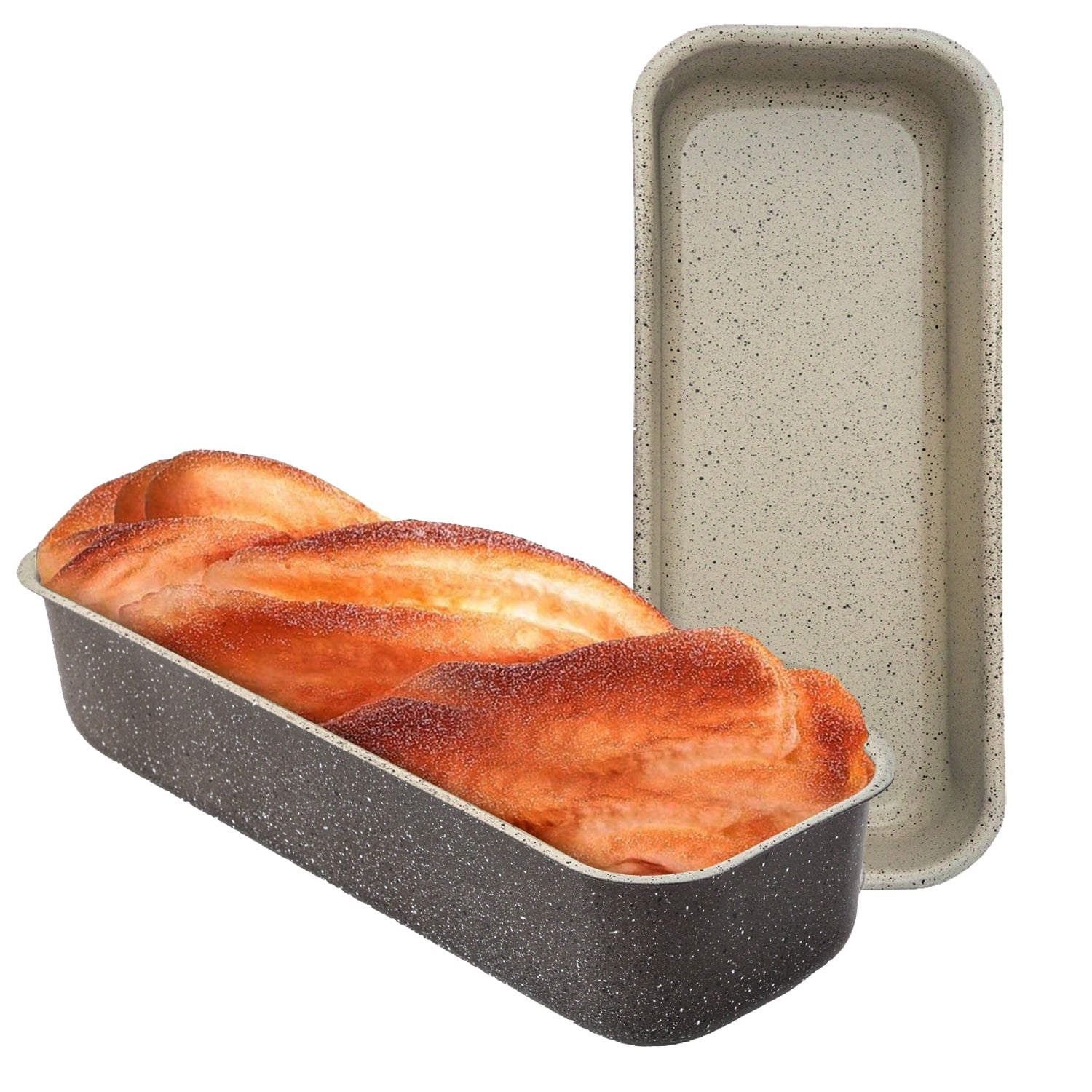 Pattern Long Pan EXERAUO 13x4 Inch Extra Large Loaf Pan, Nonstick Bread Pan for Baking ...