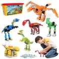 thumbnail image 1 of EXERCISE N PLAY Dinosaurs Building Blocks Creative DIY Toy for Ages 6-12 (539 Pieces), 1 of 8