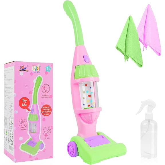 EXERCISE N PLAY Kids Vacuum Cleaner Toy with Light, Sounds & Whirling Stars