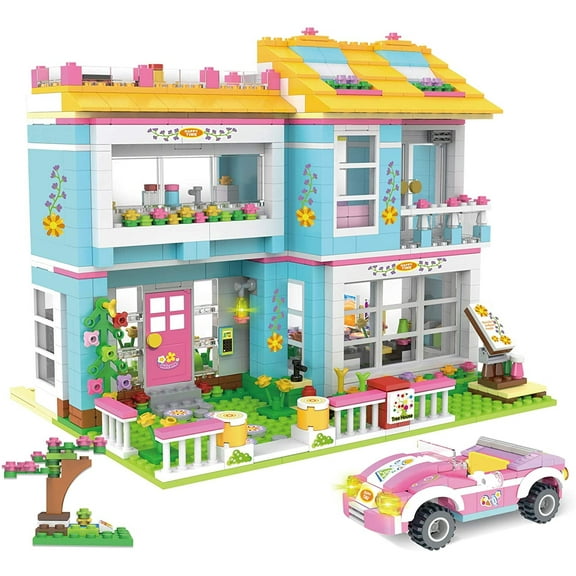 EXERCISE N PLAY Kith Friends House Building Blocks Toy, 1009 Pieces, Great Gift for Kids 6-12