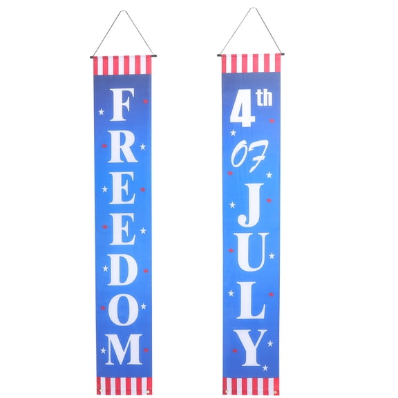 EXHUMKY 1 Pair American Independence Day Home Decorations Porch Sign For Family And Friends 180X30CM