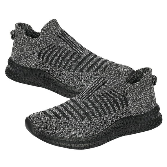 EXHUMKY Women's Breathable Grey Mesh Athletic Shoes, Lightweight Running and Training Sneakers, Comfortable Sports Footwear Pair