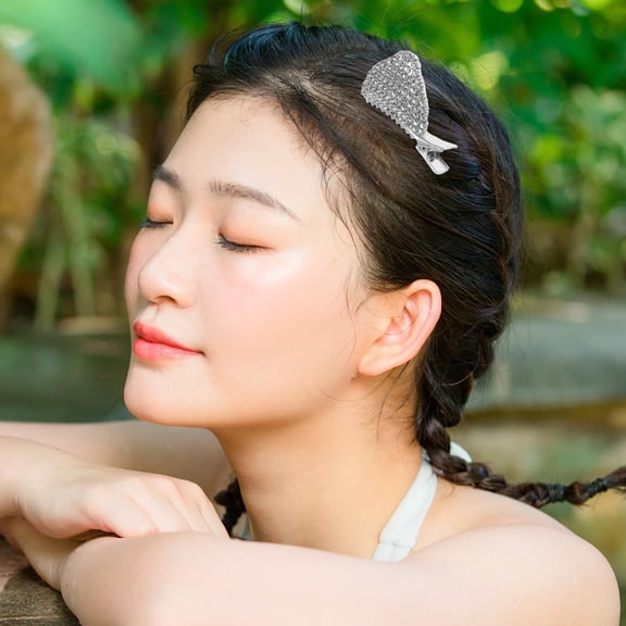 EXHUMKY 1Pair Lightweight Cat Ear Hairpin Metal Hair Clips for Stylish Hair Accessories