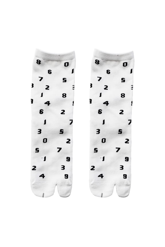 Womens Cotton Split Toe Socks Casual White Comfortable Breathable 1 Pair