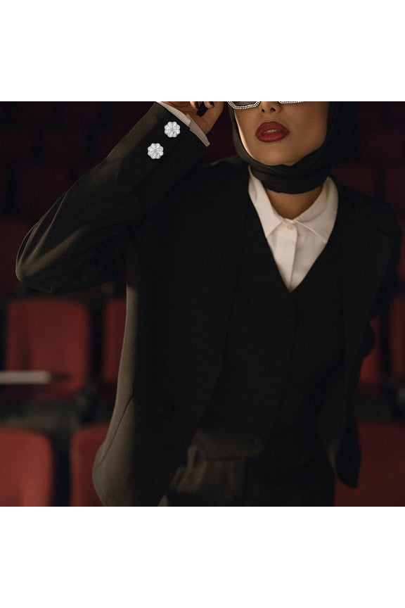 Cufflinks for Women Rhinestone 1 Pair