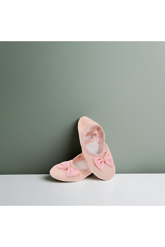 1 Pair Pink Tap Shoes Toddler For Girls Soft Sole Canvas
