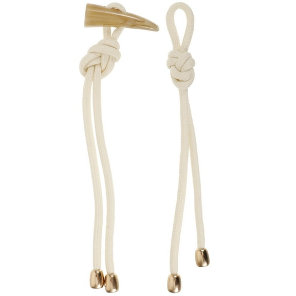 EXHUMKY 1 Pair White Plastic Sew- Toggles for Jackets, Coats, and Everyday Clothing Accessories