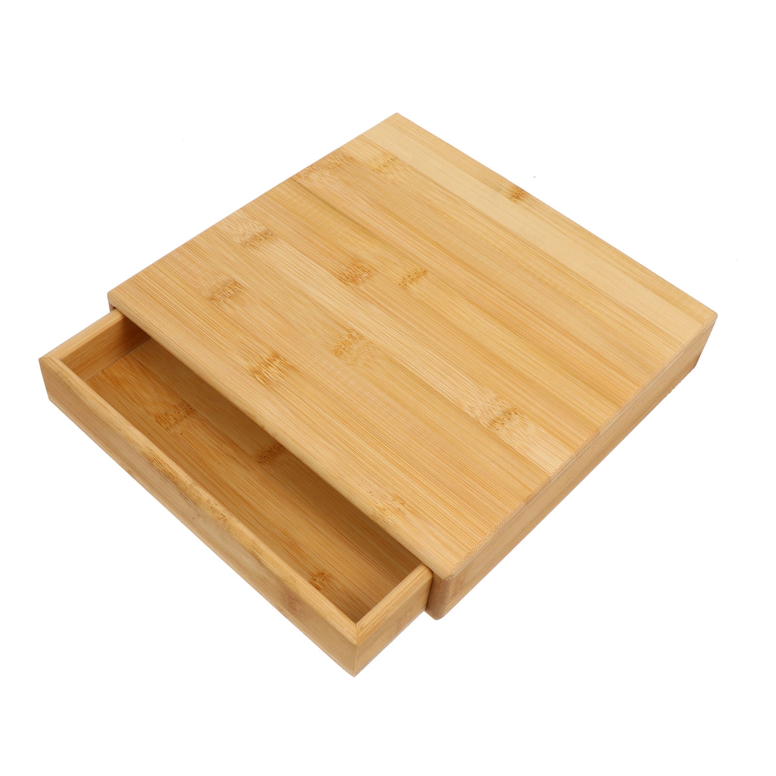 EXHUMKY Khaki Wooden Tea Cake Storage Box - Thick Solid Wood, Easy-Use ...