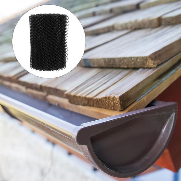 EXHUMKY 1 Roll 11.8x6.3in Gutter Leaf Guard Mesh Cover to Protect Gutters and Rainwater