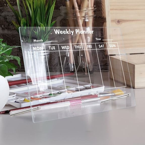 EXHUMKY 1 Set Clear Note Board Acrylic Message Board for Desktop Accessory Adults