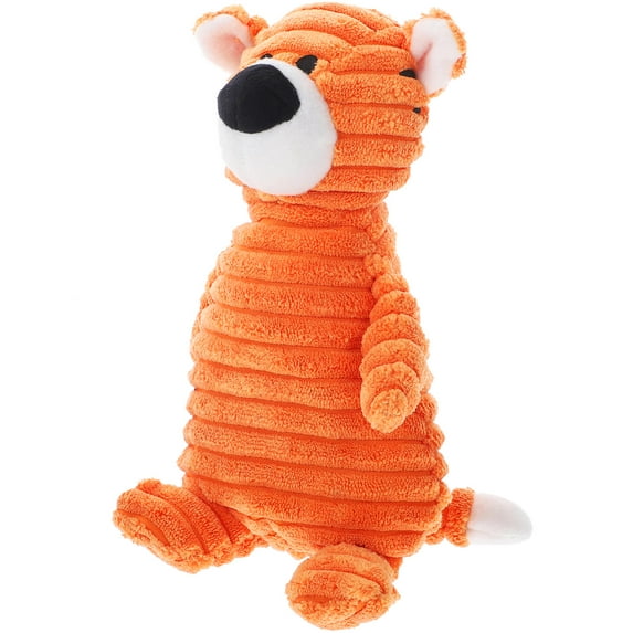 EXHUMKY 1 Set Dog Play Toy Assorted Color Tiger Shape Cloth Plush for Interactive Playtime and Chewing Sessions