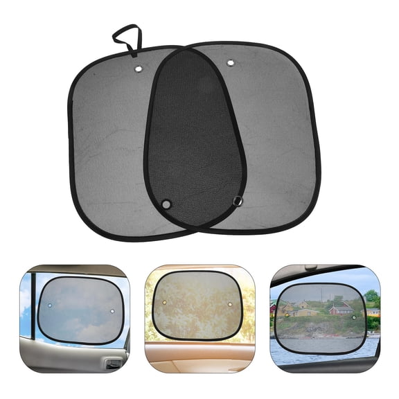 EXHUMKY 1 Set Universal Mesh Window Visor Black Nylon Net Cloth Sunscreen for Car Window Uv Protection
