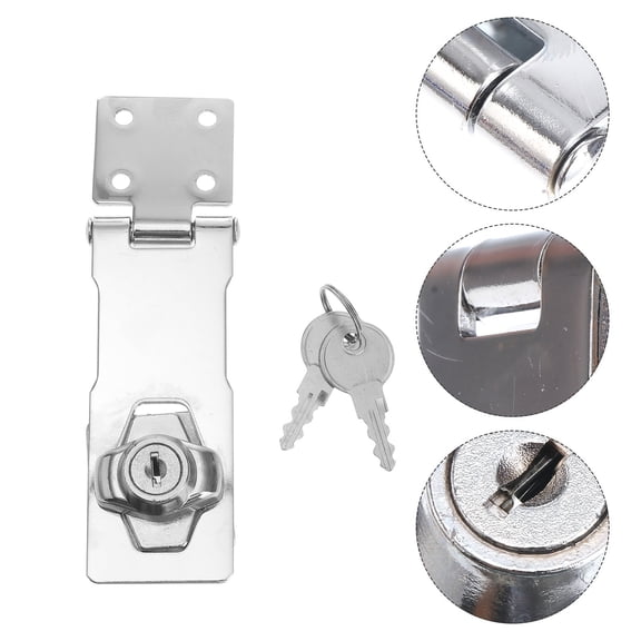 EXHUMKY 1 Set Security Application Hasp Latches Heavy Duty Stainless Steel