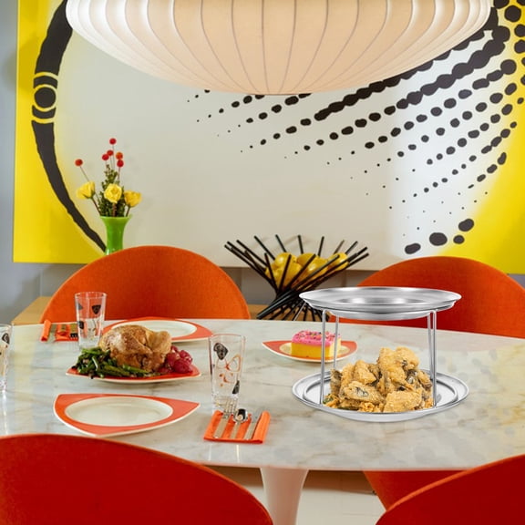 EXHUMKY 1 Set Silver Seafood Tower Stand Food Presentation For Dining Settings Buffet Display