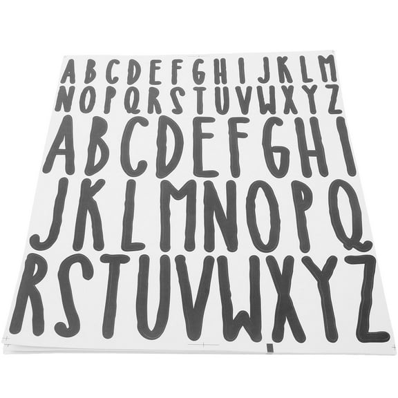 EXHUMKY Black PVC DIY Alphabet Stickers Removable for Decor No Glue Residue