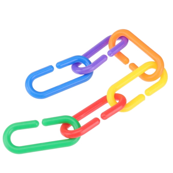 EXHUMKY 100 Pcs Plastic Pet Accessory Assorted Color for Bird Toys