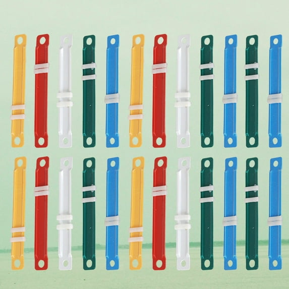 EXHUMKY 100Pcs Plastic Binding Clips Loose-Leaf Clips for File Folder Organization Assorted Colors