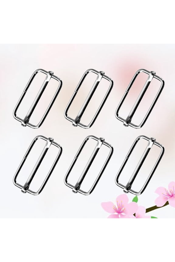 100Pcs Webbing Belts Buckle Metal Buckles for Luggage Construction Stainless Steel Silver