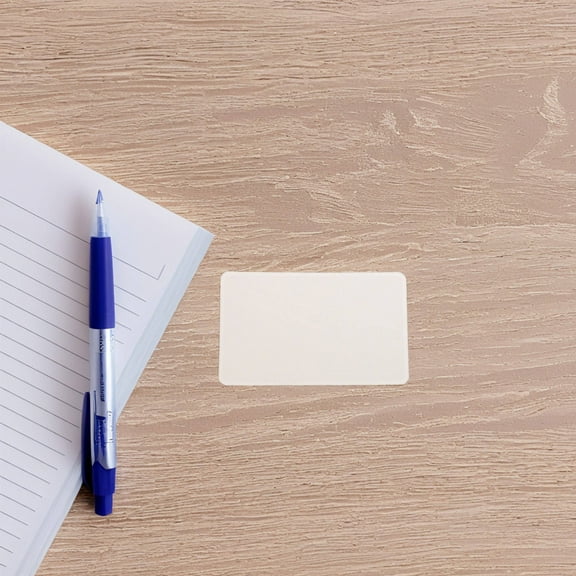 EXHUMKY 100Pcs Rounded Corner White Business Cards Blank Paper for Notes and Study Sessions