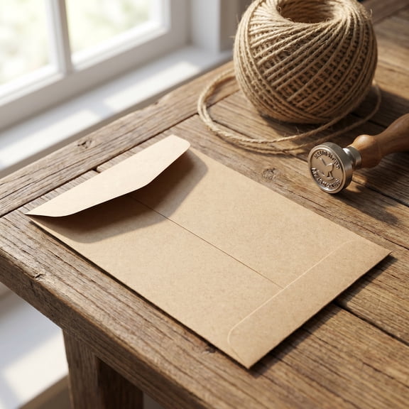 EXHUMKY 100Pcs Stationery Envelopes Khaki Paper Small Pouch for Invitations Cards DIY Craft Use