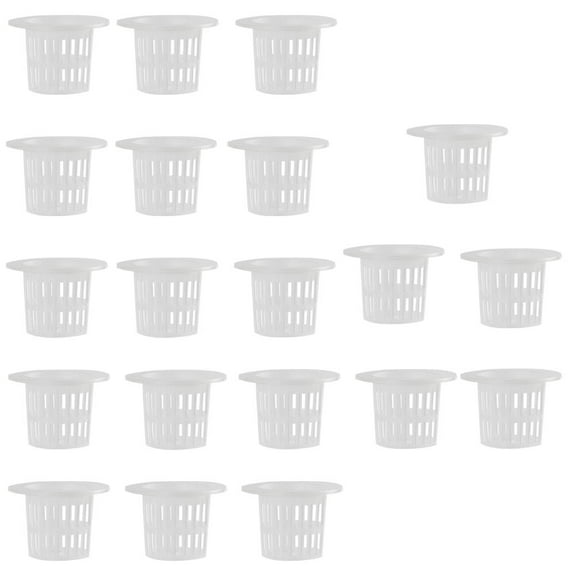 EXHUMKY 100pcs Transparent Plastic Net Cups for Hydroponic Planting, Root Growth Enhancement Accessories