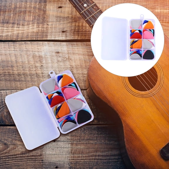 EXHUMKY Ukulele Picks Plastic Assorted Color 100Pcs