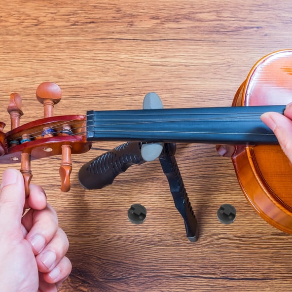 EXHUMKY Black Round Rubber Violin Mute, Easy to Install, Effectively Reduces Resonance for Practice and Performance