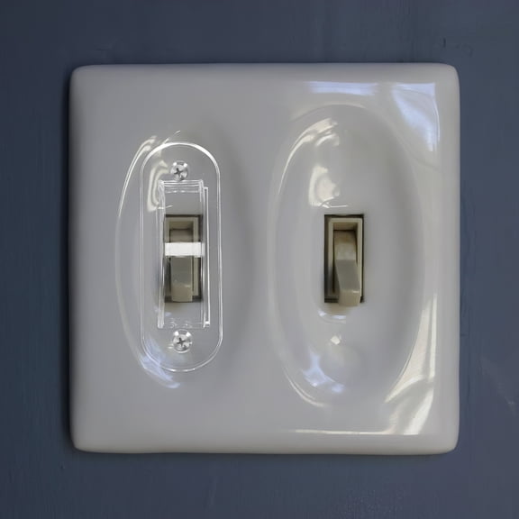 EXHUMKY Clear Toggle Switch Protector, Durable, Easy Install, Family Safe, 10Pcs