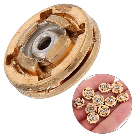 EXHUMKY 10Pcs Clothing Snaps Fastener For Jackets Golden Zinc Alloy Secure Closure For Women