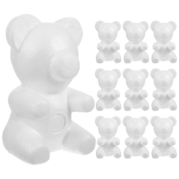 EXHUMKY White Bear Shaped Foam for Craft Projects and Holiday Party Decorations