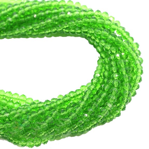 EXHUMKY 150 Pieces Green Faceted Glass Beads for Jewelry Making Necklace Craft Supplies