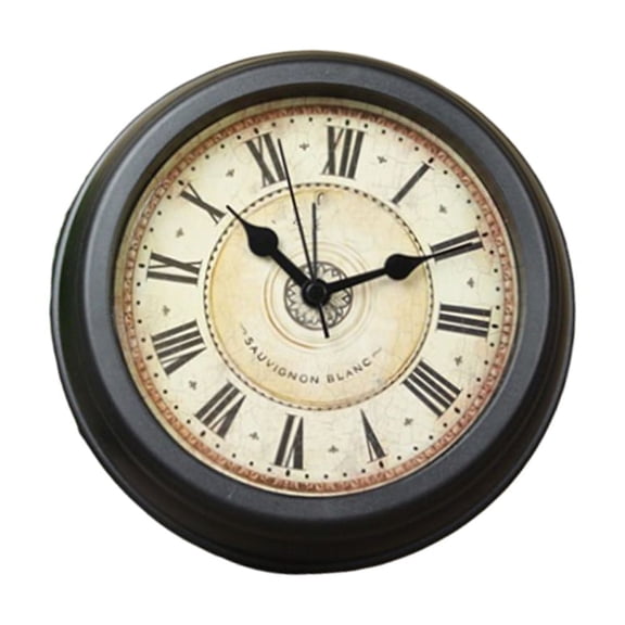EXHUMKY 1Pc Retro Coffee Desktop Alarm Clock Silent Vintage Clock for Home Use