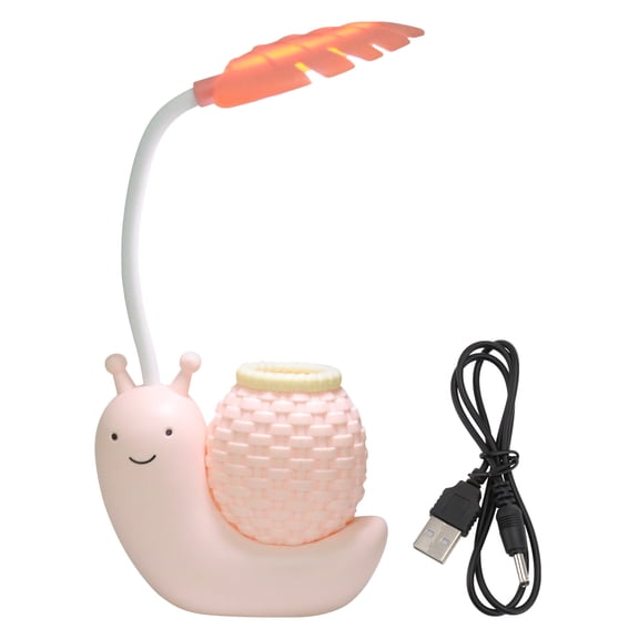 EXHUMKY Portable Snail Table Lamp Night Light with Adjustable Angle for Reading and Back to School Use