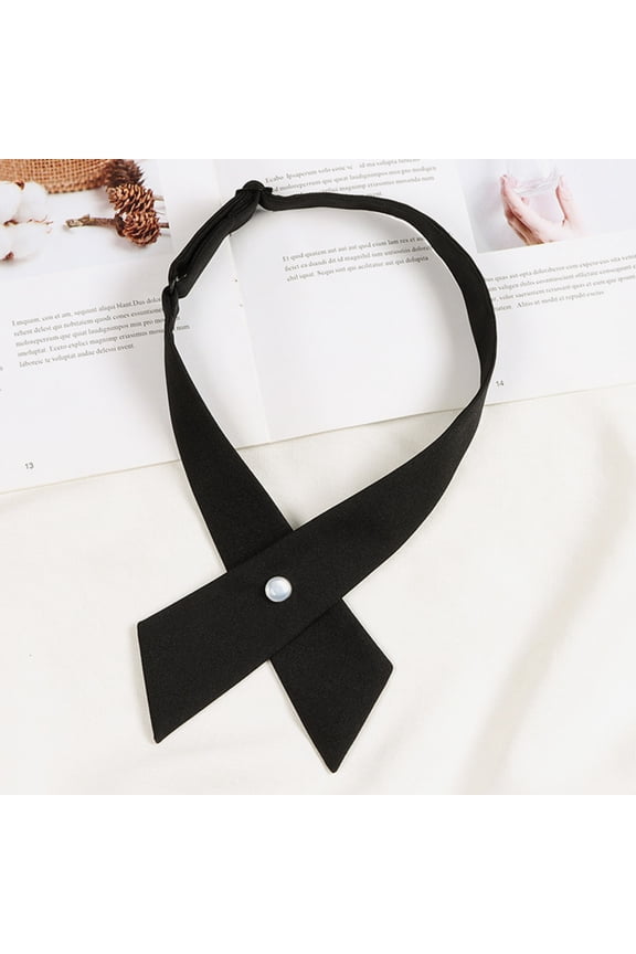 1Pack Black Bowtie For Women With Adjustable Fit Suitable For Daily Wear Activities