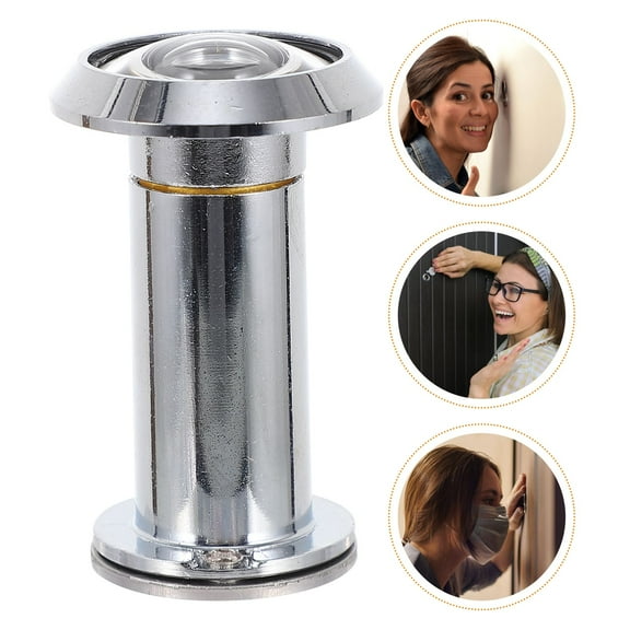 EXHUMKY Door Viewer with Shutter Anti Theft Door 1Set Silver Zinc Alloy 1.8x1.1x1.1in