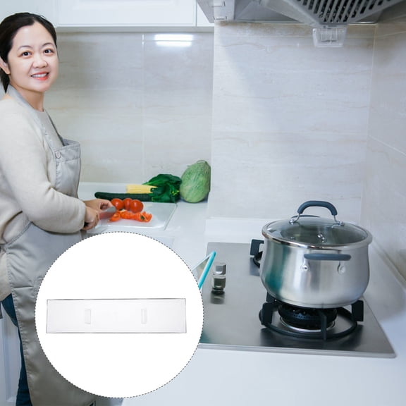 EXHUMKY White Plastic Rectangular Oil Collection Box for Range Hood Kitchen Use Easy Install Dishwasher Safe 1Pcs