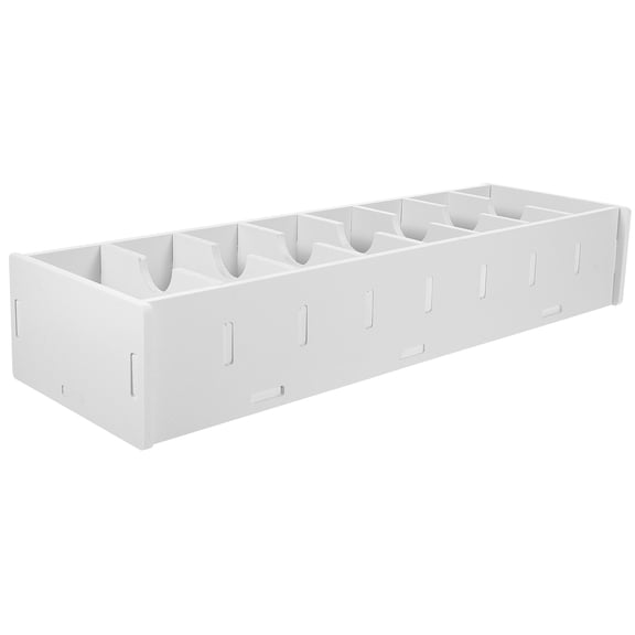 EXHUMKY White Business Card Storage Box Organizer for Desk Office Use