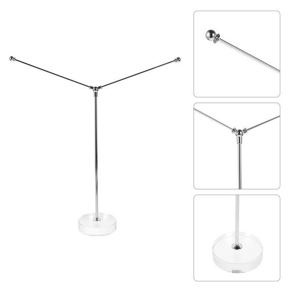 EXHUMKY Table Top Flag Holder Stand Plastic Transparent 1Set