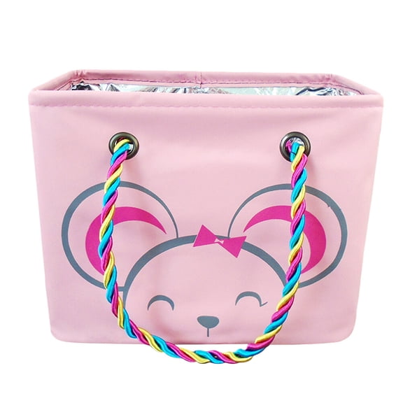 EXHUMKY Waterproof Bath Basket Portable Bathroom Bag Pink Storage Organizer