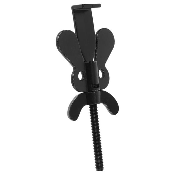 EXHUMKY 1Pack Hotel Safety Door Lock Black Stainless Steel Simple Shape Modern Style for Home Door and Travel