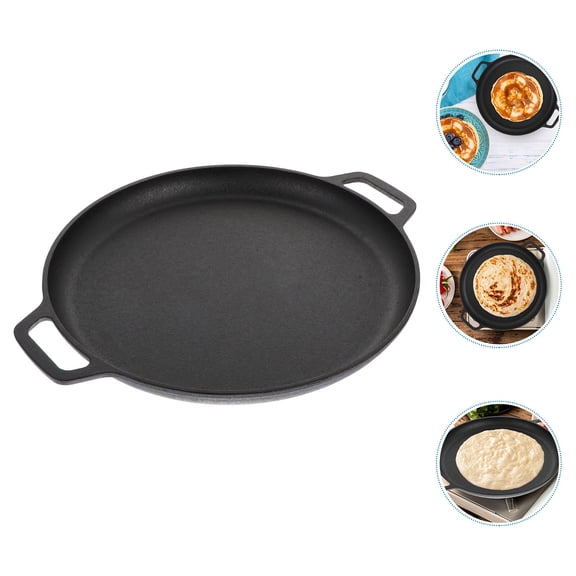 EXHUMKY Black Household Frying Pan Non Stick Cooking Pan with Fast Heat Conduction for Open Flame