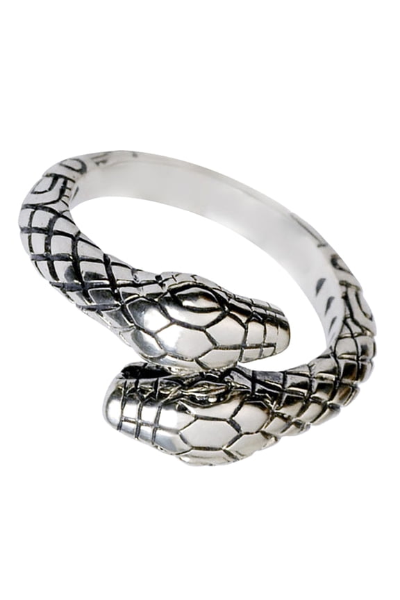 1Pack Jewelry for Men Copper Material Silver Color Open Snake Shape Adjustable