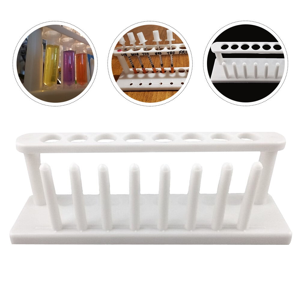 EXHUMKY Durable White Laboratory Test Tube Holder Rack Lightweight ...