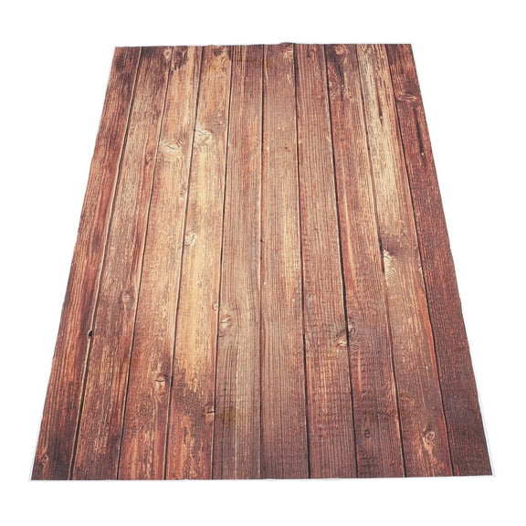 EXHUMKY Rustic Brown Wood Plank Photo Backdrop Vinyl Fabric for Home Decor and Photography