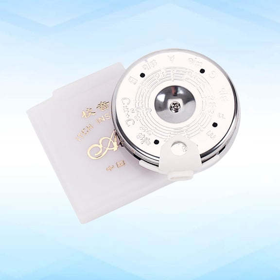 EXHUMKY Plated Silver Violin Tuner 13 Tone Guitar Tuner with White Case for Accurate Pitch