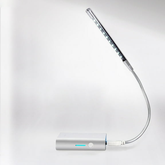 EXHUMKY Portable USB LED Night Light, Adjustable Flexible Snake Neck Desk Lamp for Reading, Study, and Office Use