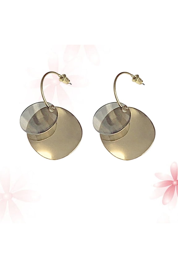 1Pair Metal Ear Jewelry Golden Ear Drop Suitable for Work Outing and Festive Occasions